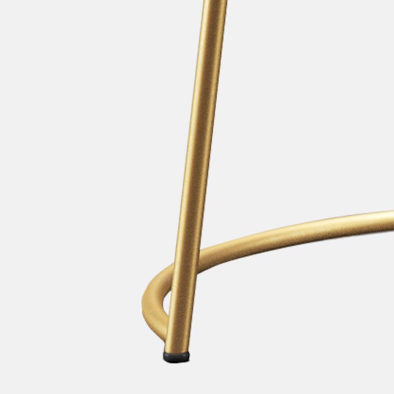 Scandinavian Round Indoor Bar Stool Faux Leather Backless Footrest Bar Stool