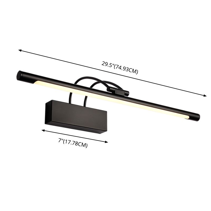 Armoire miroir de style moderne lumières murales de salle de bain en métal LED LED Vanité ambiante Vanity Light avec tête de lampe pivotante