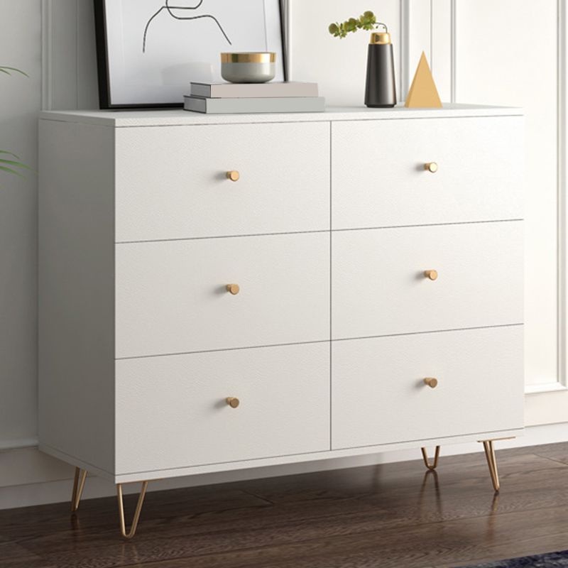 15.74" Wide Modern Accent Chest White Accent Cabinet with Drawers