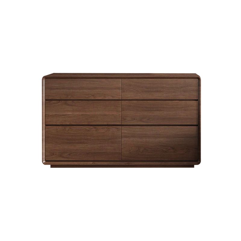Modernism Horizontal Double Dresser Wood Storage Dresser for Home