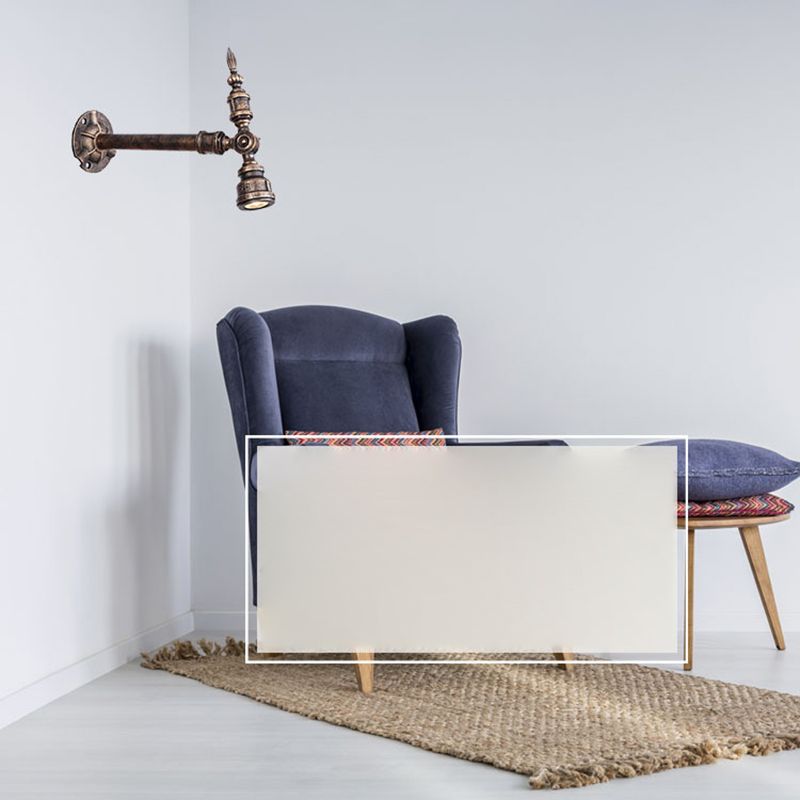 Bronze Pipe Wall Mounted Lamp Antique Style Metal Living Room Wall Light Sconce