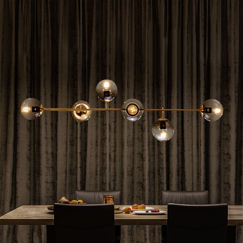 Lámpara colgante de comedor moderno lámpara de lámpara de lámpara de vidrio redondo para comedor