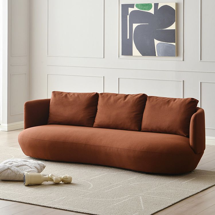 Contemporary 29.5" H Solid Color Linen Tuxedo Arm Sofa for Living Room