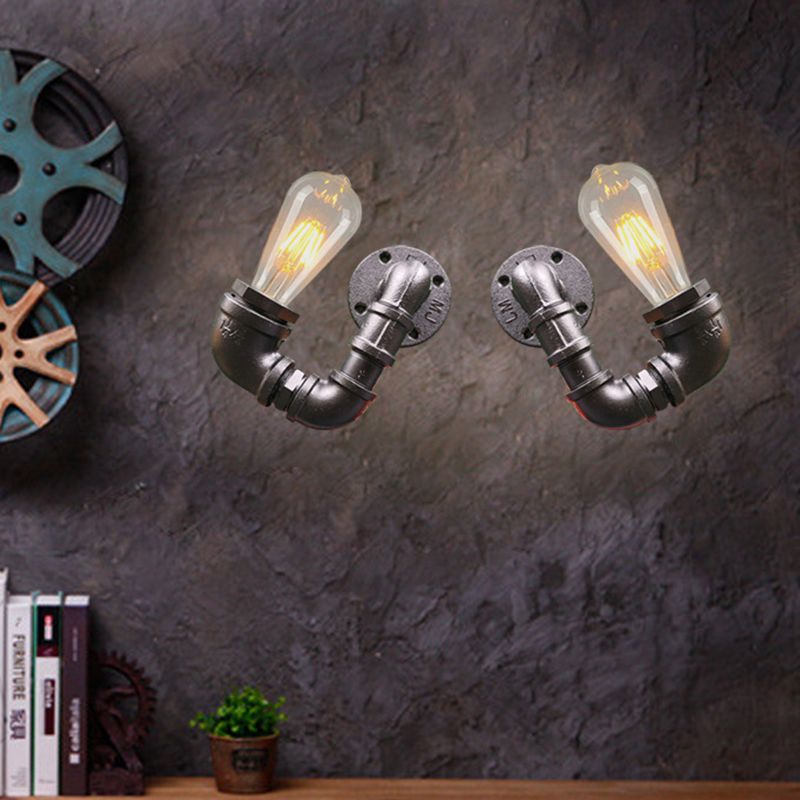 Lampada da parete nera/ruggine/ruggine/ruggine/ruggine/ruggine/oro.