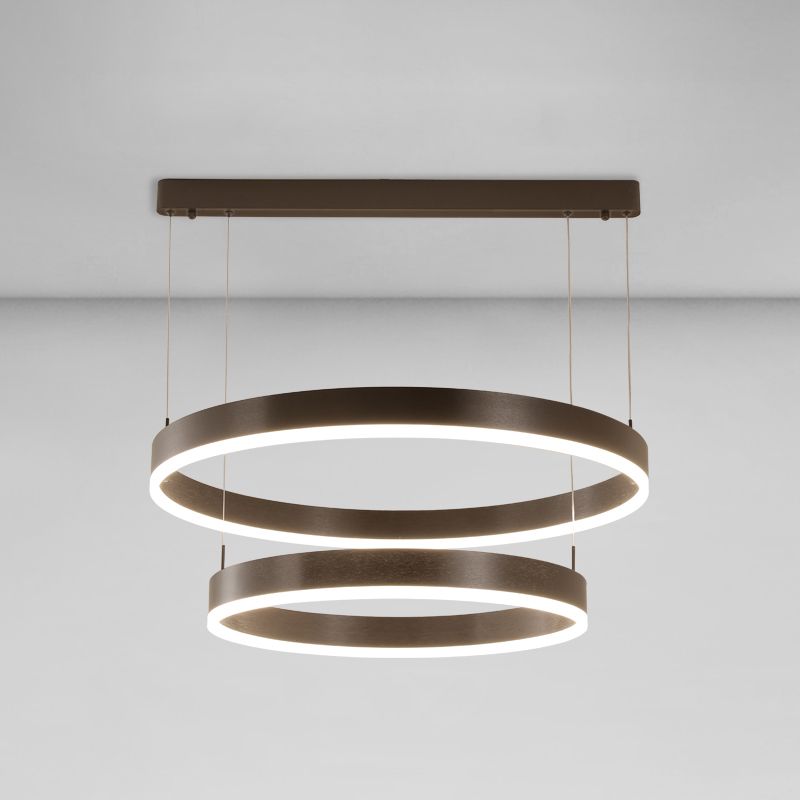 2-laag kroonluchter licht minimalistische stijl cirkelvormige metalen hanglamp voor slaapkamer