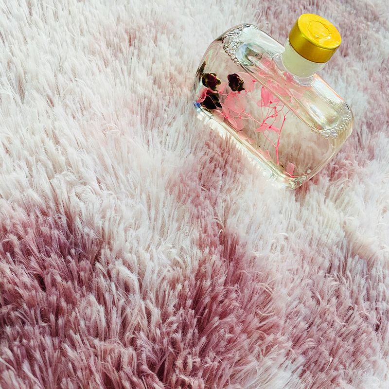 Light Pink Gradual Change Rug Polyester Simple Rug Washable Rug for Drawing Room