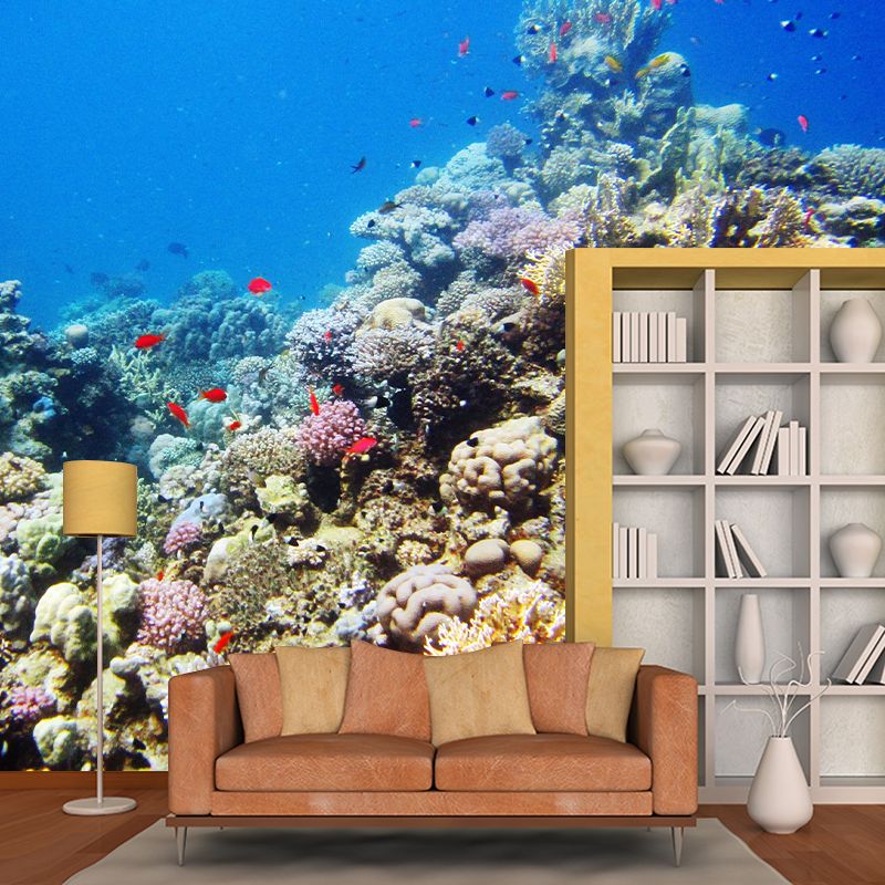 Fashionable Wall Mural Seabed Patterned Sitting Room Wall Mural