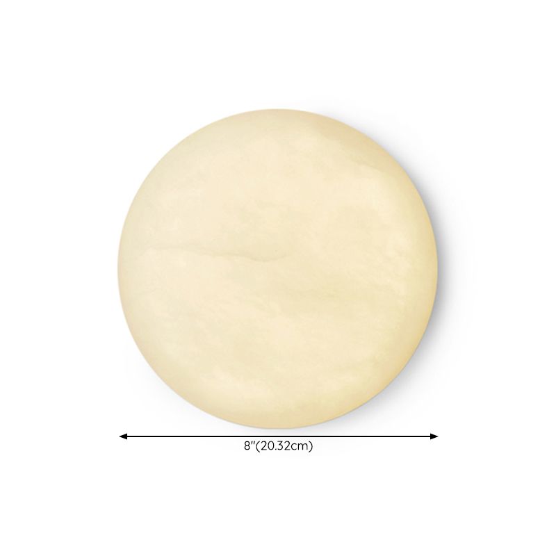 Resin LED Wall Lighting Contemporary Round Wall Sconce in White