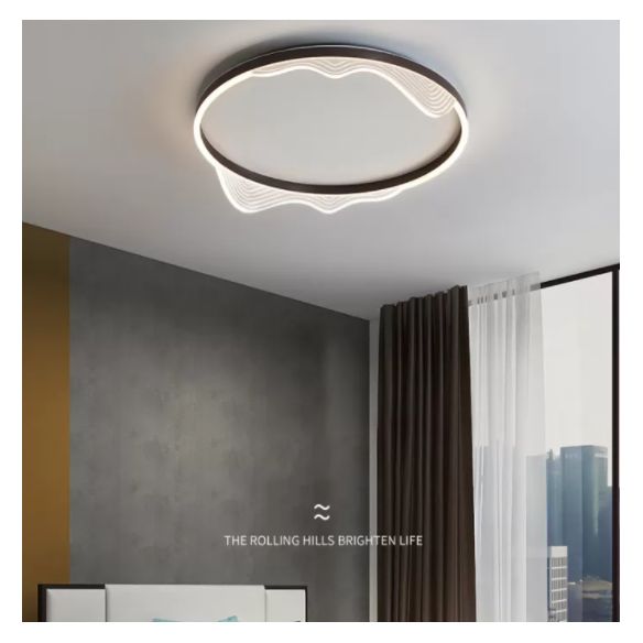 Plafonnier circulaire encastré dessin animé simplicité moderne luminaire de montage au plafond pour chambre à coucher