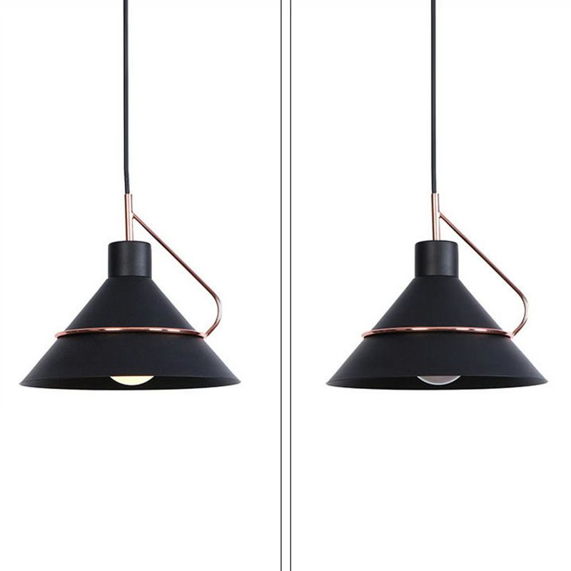 Metal Cone Mini 1-Light Pendant Lamp 9.8" Wide Industrial Style Lighting Fixture for Corridor Aisle