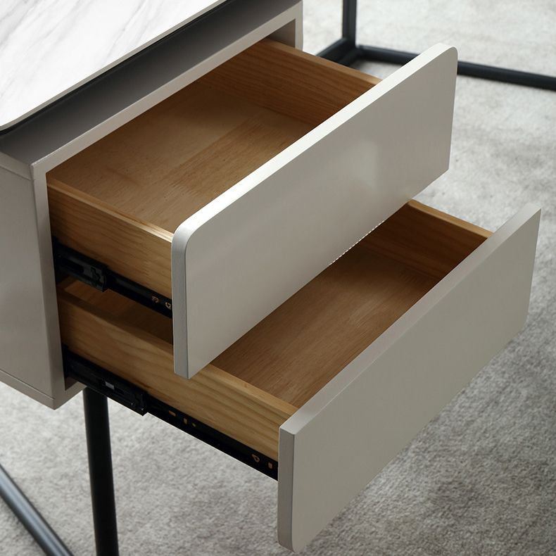Contemporary Style Office Desk for Home and Office Writing Desk with 2-drawer