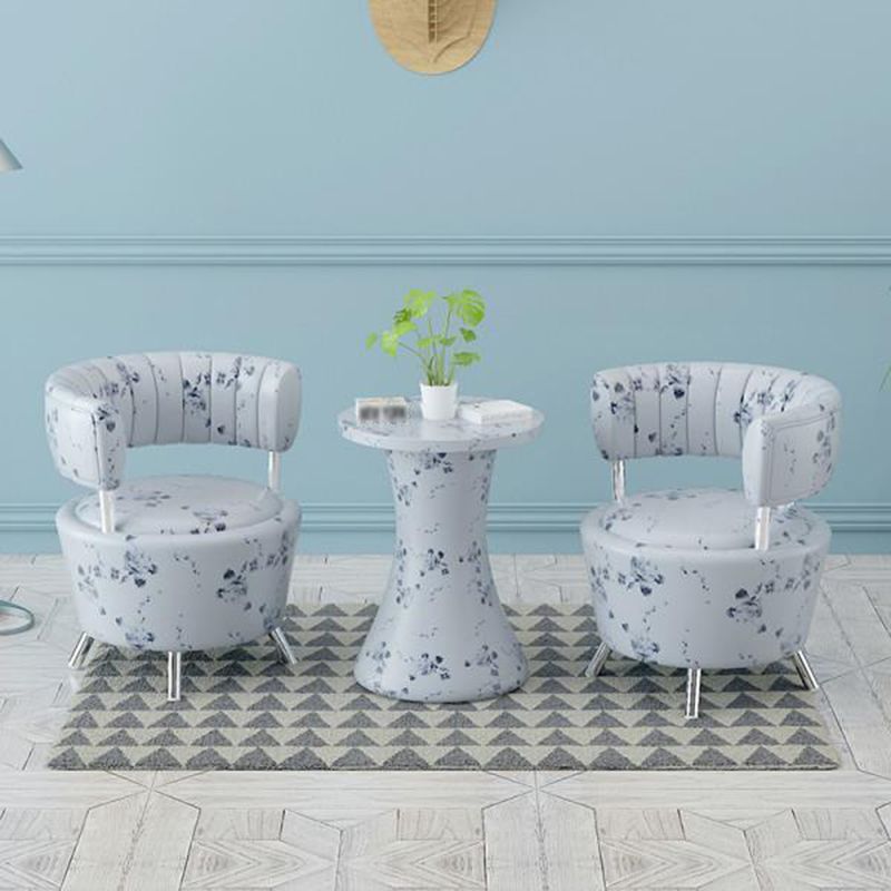 Faux Leather Chair 25.19" L x 23.22" W x 27.55" H Armless Chair