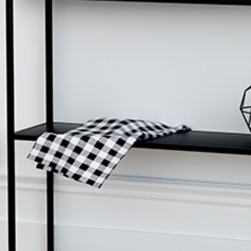 Metal Etagere Bookshelf Contemporary Open Back Bookcase with Shelves