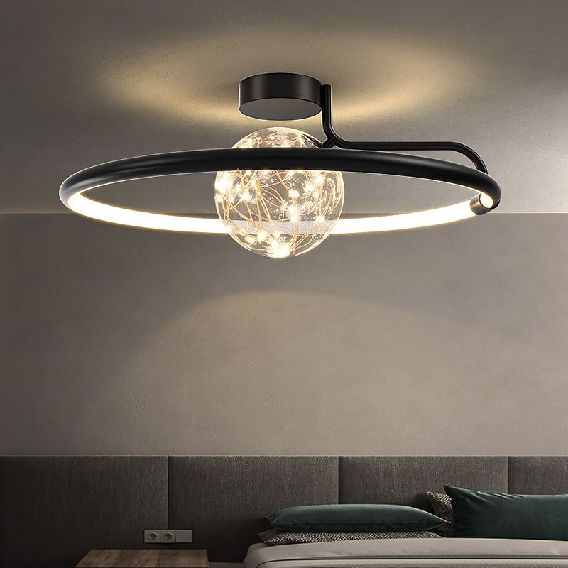 Sphère contemporaine luminaire luminaire 2 légers luminaires de plafond lucratif