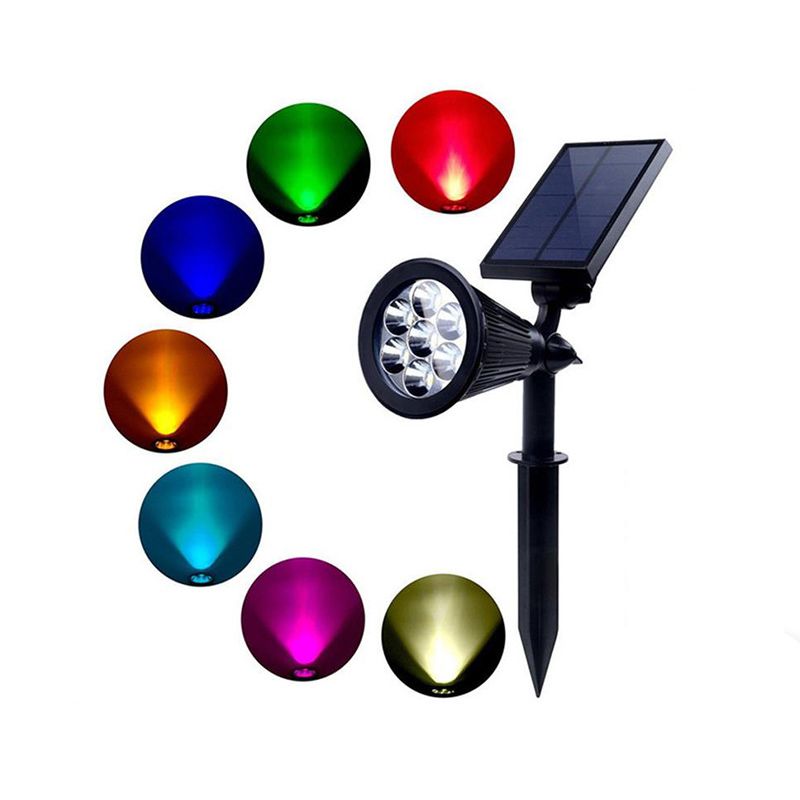 Black Conical Shaped Solar Ground Light Art Decor Plastic LED Stake Spotlighting for Pathway