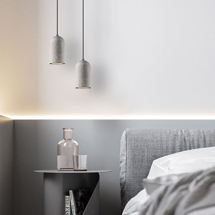 Modern Cement Pendulum Light 1-Light hangend plafondlicht voor eetkamer