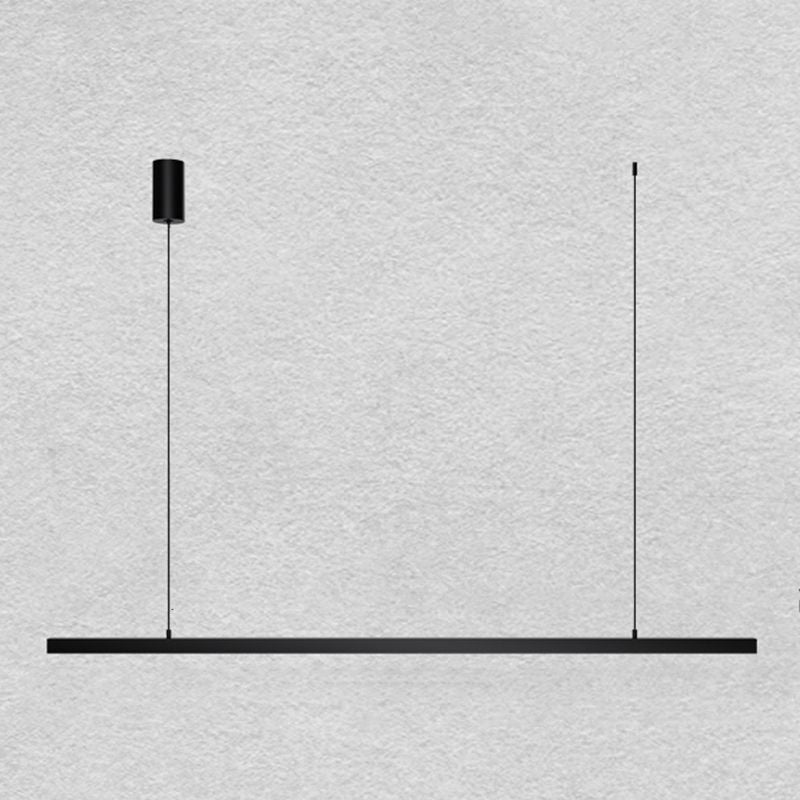 Modern Style Linear Hanging Pendant Light Metal 1-Light Hanging Lamp Kit
