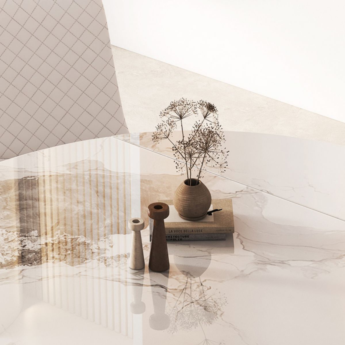 Round Modern Dining Table for Kitchen White Dinette Table with Metal Legs