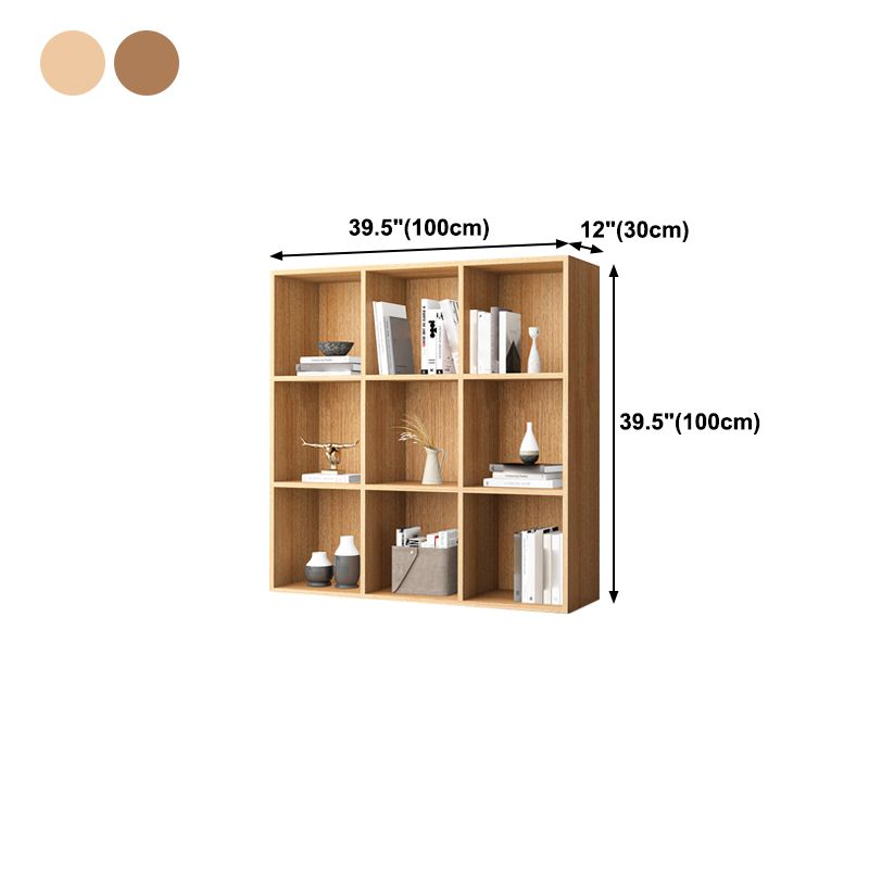 Closed Back Bookshelf Contemporary Style Bookcase for Office Home Study Room