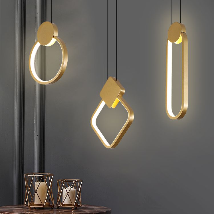 Simplicity Linear Hanging Light Kit Aluminum 1-Light Ceiling Light for Dining Room