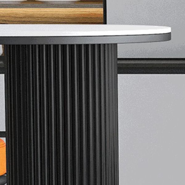 Specialty Pub Table Glam Double Pedestal Bar Height Bar Table for Living Room