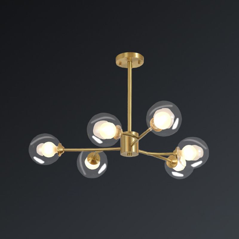 Luz de múltiples luces colgantes de vidrio lámparas de colgante de estilo moderno