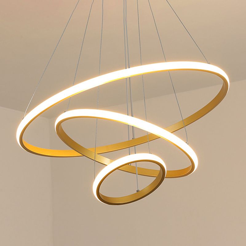 Modern Style Linear Shape Hanging Chandelier Metal Multi Light Hanging Lamp for Restaurant
