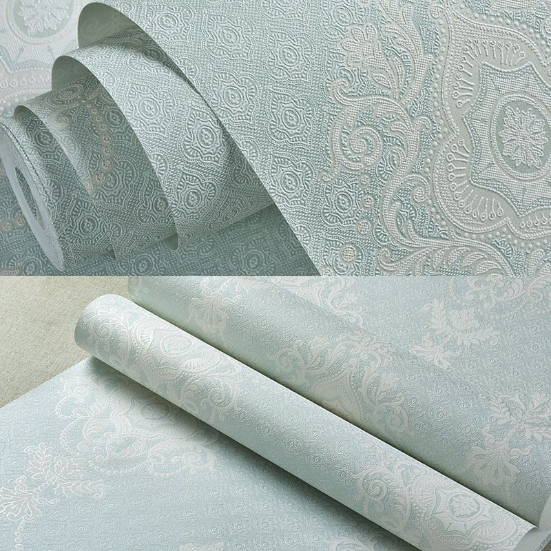 3D Damask Non-Pasted Wallpaper Roll, 33-foot x 20.5-inch, Pastel Color