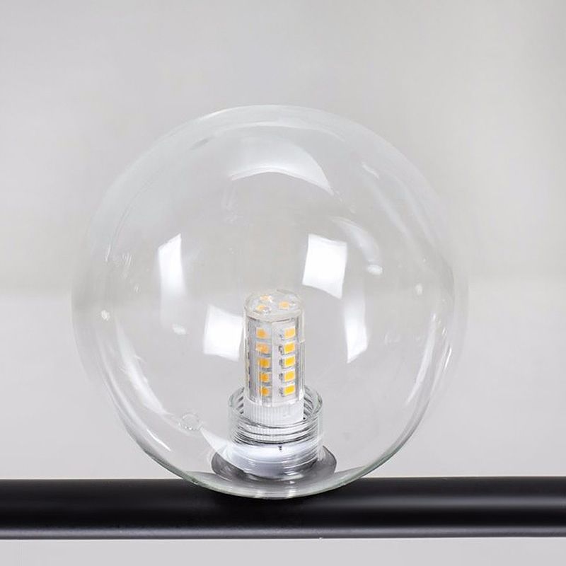 Globe Glass Island Pendant Light Minimalist Style Island Ceiling Light for Dinning Room