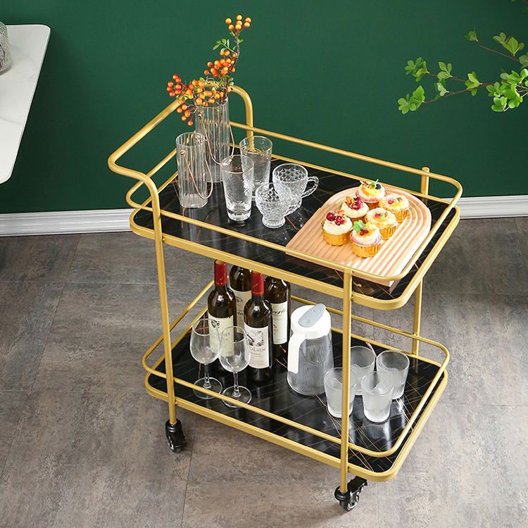 31.50" High Rolling Contemporary Prep Table Wooden Prep Table