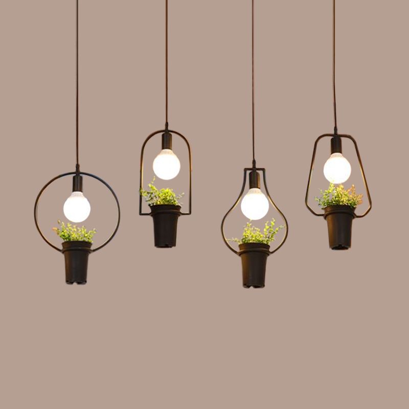 4 luci a cluster geometrici a ciondolo industriale sede industriale a led a led appuntamento per cucina