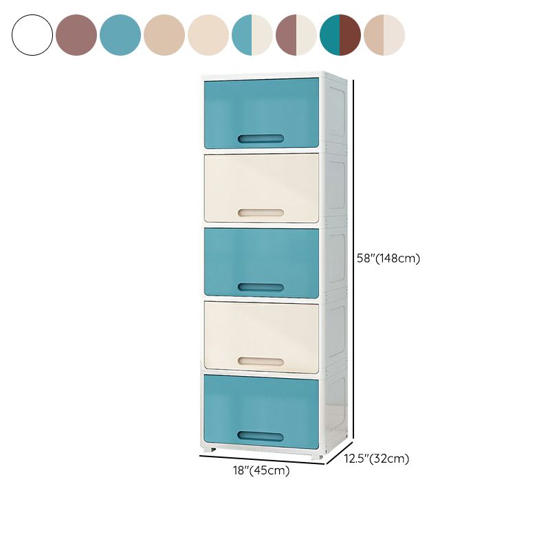 5-Door Storage Cabinet with Legs Non-Hanging Armoire for Home