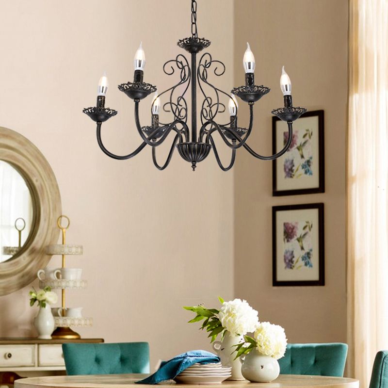 Luces de lámpara de araña únicas de lámpara colgante de metal de estilo tradicional