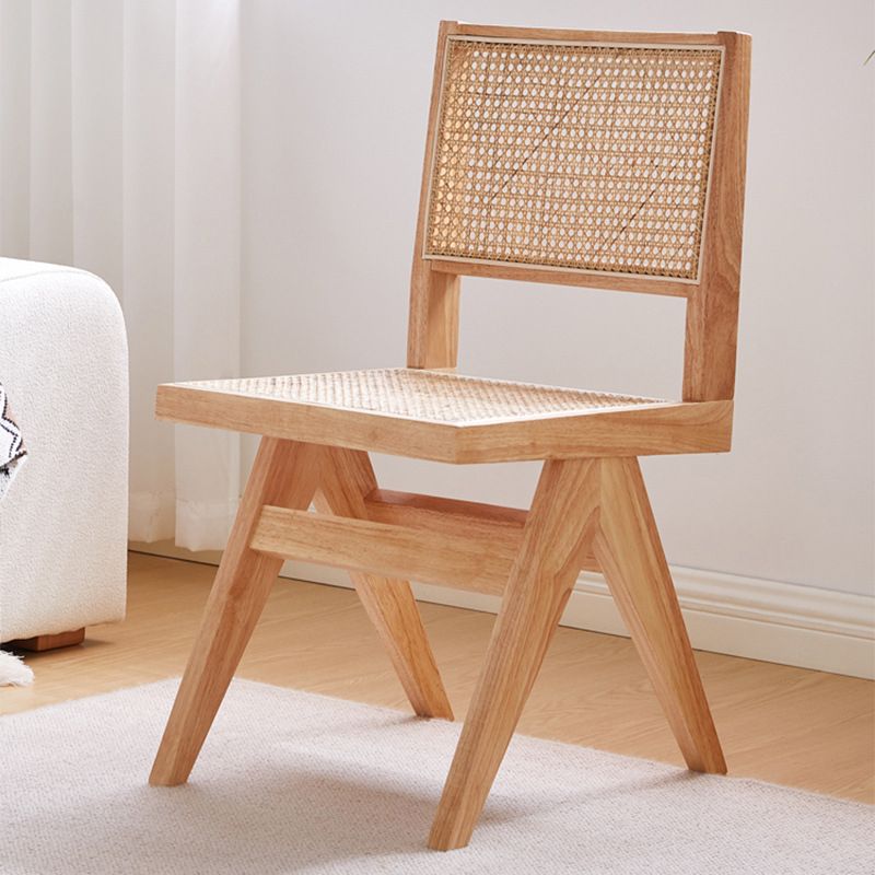Solid Rubberwood Kitchen Dining Room Chairs Open Back Side Chairs Sets