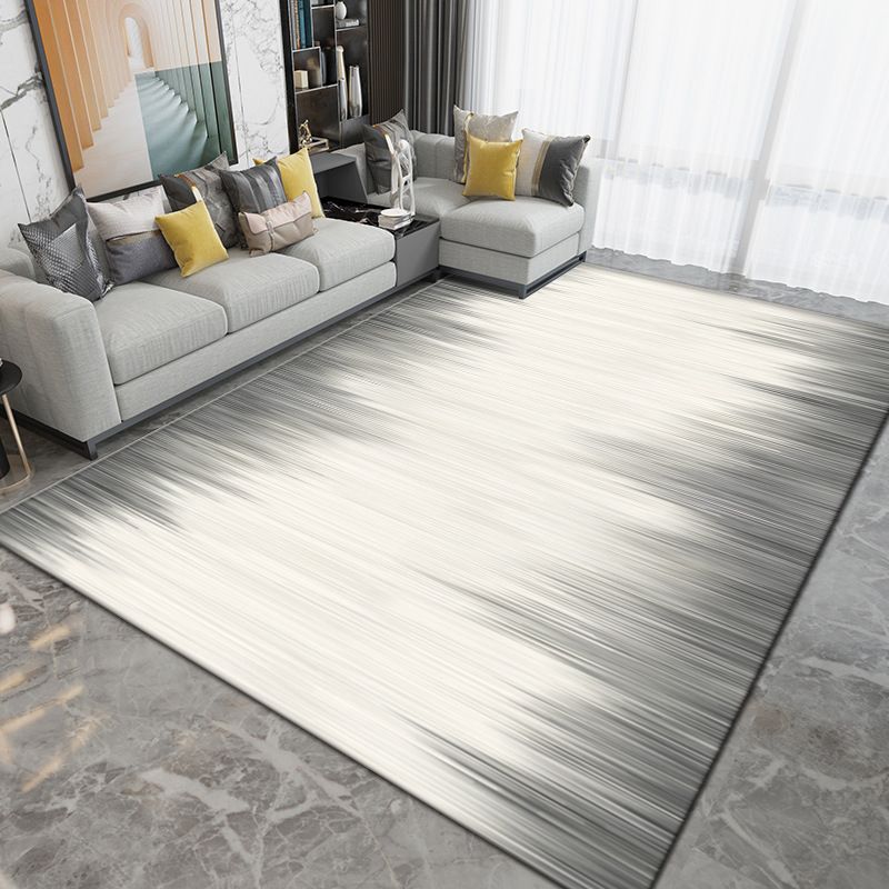 Light Grey Modern Rug Polyester Graphic Indoor Rug Washable Rug for Sitting Room