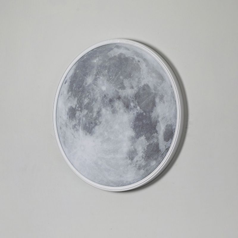LED Modern Metal Wall Sconce Circular Shape Wall Light with Acrylic Shade for Bedroom