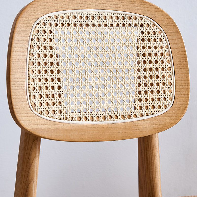 Open Back Side Chair Wood Industrial Style Dining Room Chair