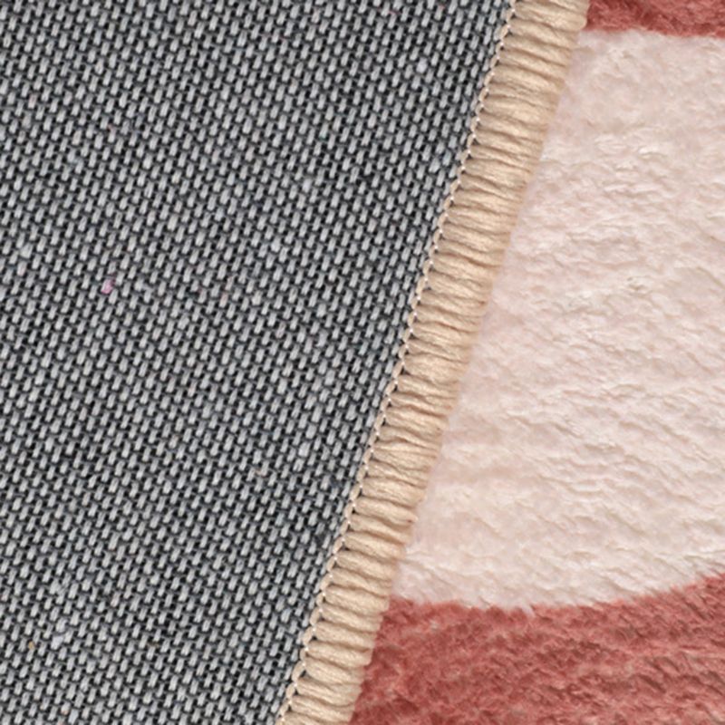 Green Modern Rug Polyester Semicircle Indoor Rug Washable Rug for Home Decor