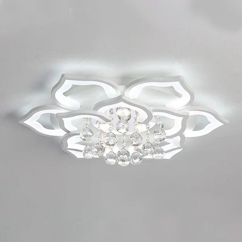 Bloemvorm LED kristallen plafondlamp moderne acryl inbouw voor woonkamer