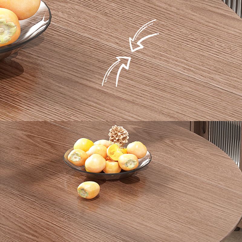 Solid Wood Dining Table Modern Brown 4 Legs Dining Table for Home Use