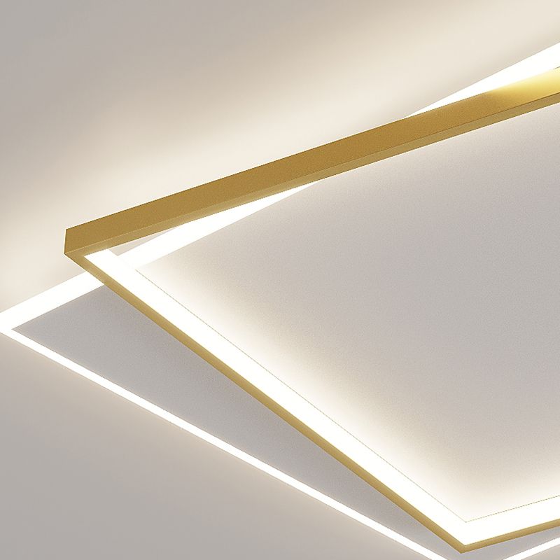 Plafonnier en forme de géométrie de Style moderne, éclairage de plafond en métal à 2 lumières pour le salon