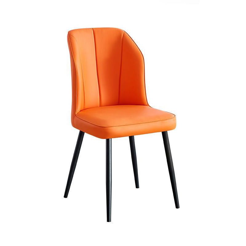 Silla contemporánea del comedor del metal Silla sin brazos Wingback para el uso del restaurante