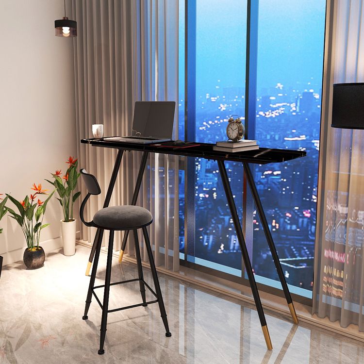 1/2 Pieces Bar Table and Stool Modern Sintered Stone Table and Armless Bar Chair