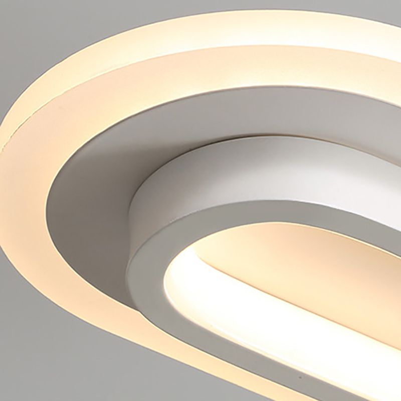 Lámpara colgante de LED de elipse minimalista comedor acrílico lámpara colgante