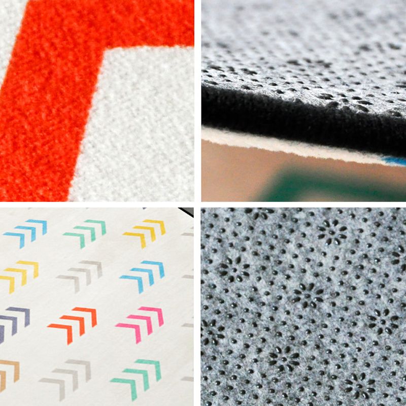 Modern Bedroom Area Rug Multi Color Geometry Arrow Print Rug Polypropylene Washable Pet Friendly Anti-Slip Rug