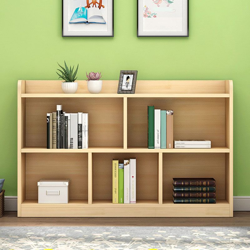 9.4" W Modern Wood Bookcase with Rectangular Shelves Bookshelf for Living Room