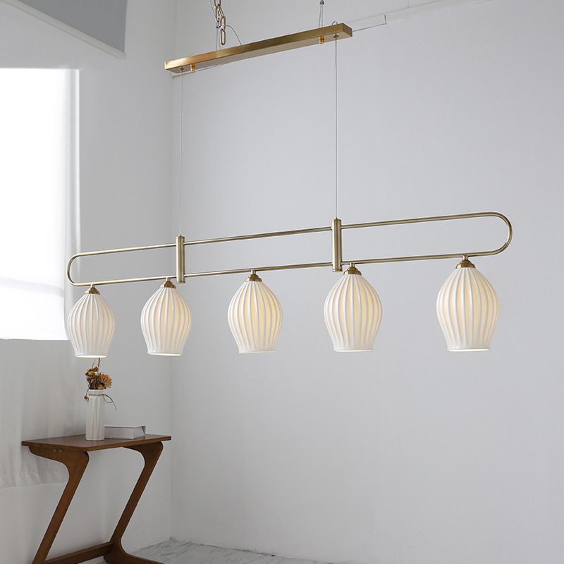 Ceramic Geometric Island Lighting Modern Pendant Light for Dining Room