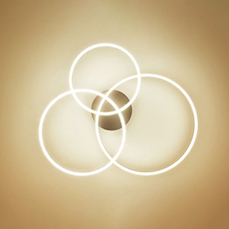 Nordic Slender Circle Flush Mount Ceiling Light Fixtures for Living Room Bedroom