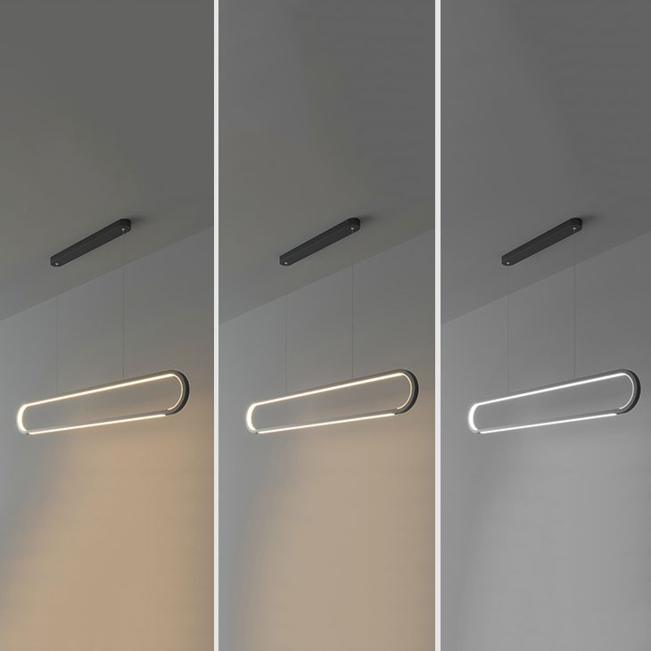 Linear Shape Island Pendants Contemporary Style Metal 2 Light Island Pendant Lights