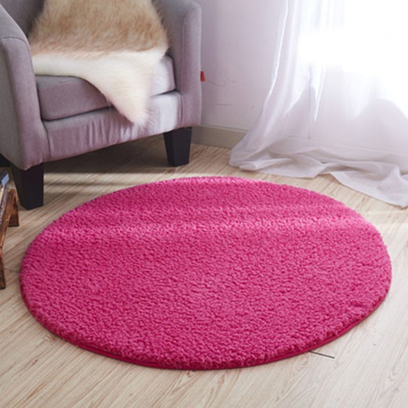 Casual Bedroom Rug Multi Colored Plain Area Carpet Synthetics Pet Friendly Anti-Slip Backing Easy Care Rug